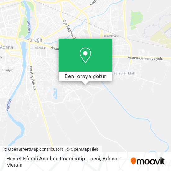 Hayret Efendi Anadolu Imamhatip Lisesi harita