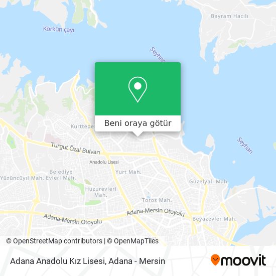 Adana Anadolu Kız Lisesi harita
