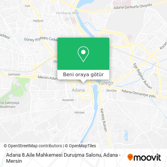 Adana 8.Aile Mahkemesi Duruşma Salonu harita