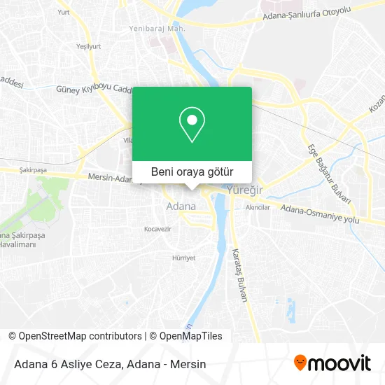 Adana 6 Asliye Ceza harita