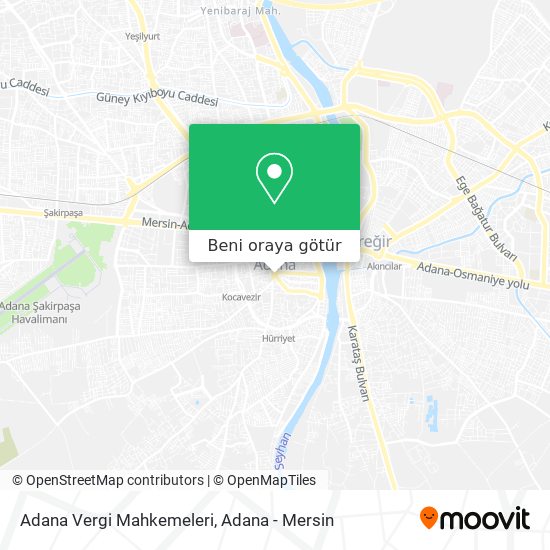 Adana Vergi Mahkemeleri harita