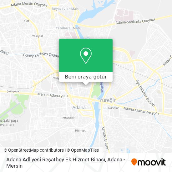 Adana Adliyesi Reşatbey Ek Hizmet Binası harita