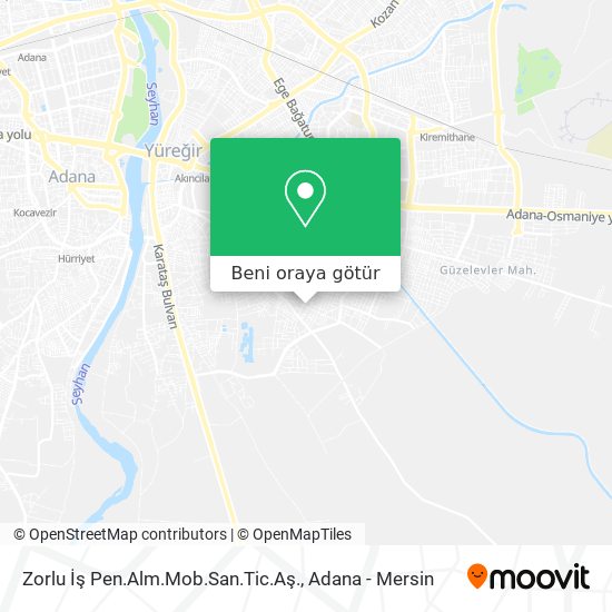 Zorlu İş Pen.Alm.Mob.San.Tic.Aş. harita