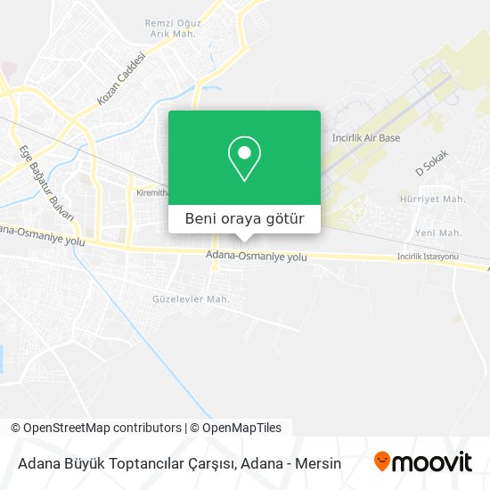 Adana Büyük Toptancılar Çarşısı harita