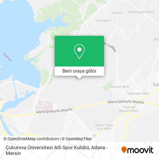 Çukurova Üniversitesi Atlı Spor Kulübü harita