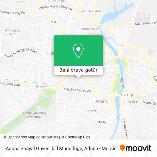 Adana Sosyal Güvenlik İl Müdürlüğü harita