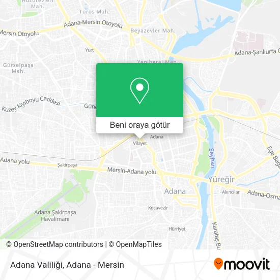 Adana Valiliği harita