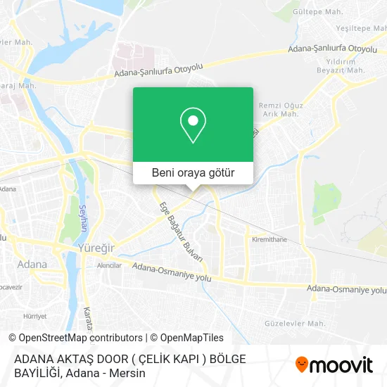 ADANA AKTAŞ DOOR ( ÇELİK KAPI ) BÖLGE BAYİLİĞİ harita