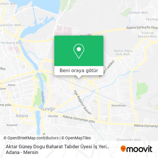 Aktar Güney Dogu Baharat Tabder Üyesi İş Yeri. harita