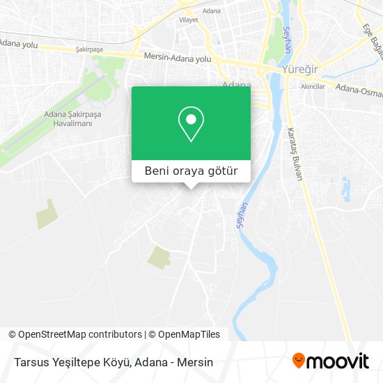 Tarsus Yeşiltepe Köyü harita