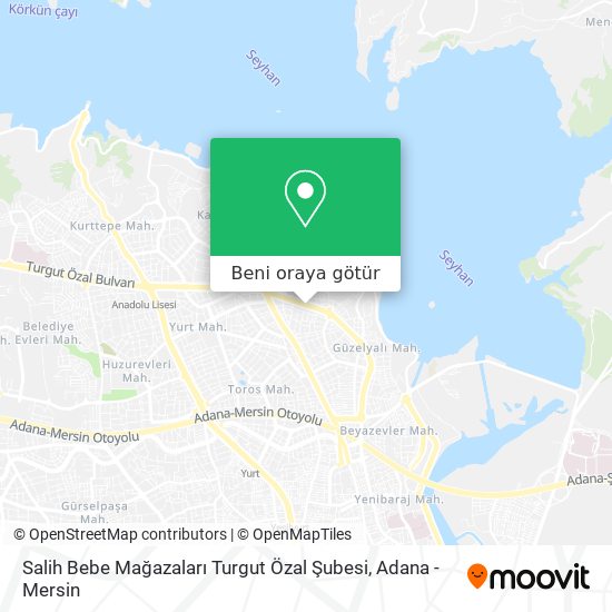 Salih Bebe Mağazaları Turgut Özal Şubesi harita