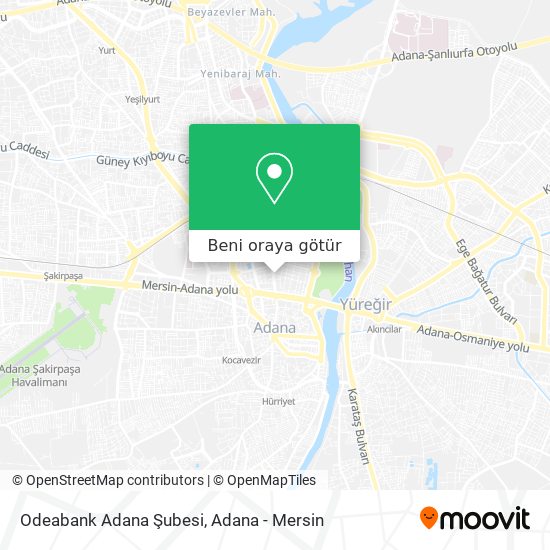 Odeabank Adana Şubesi harita