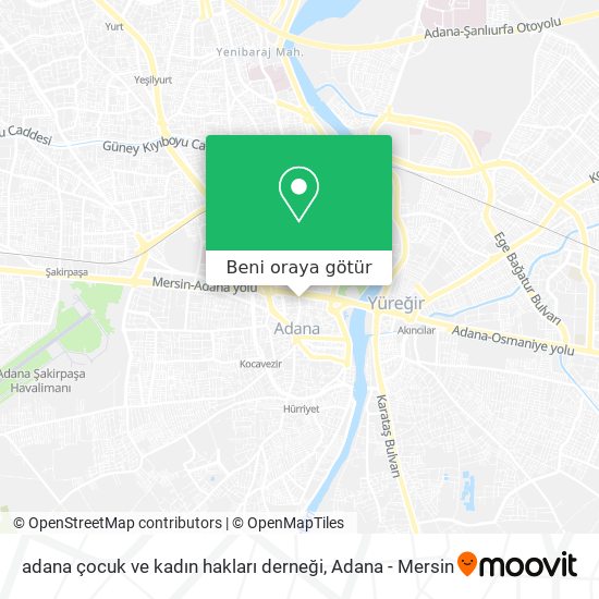 adana çocuk ve kadın hakları derneği harita