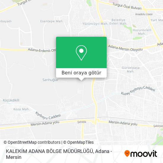 KALEKİM ADANA BÖLGE MÜDÜRLÜĞÜ harita
