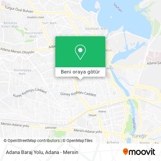 Adana Baraj Yolu harita