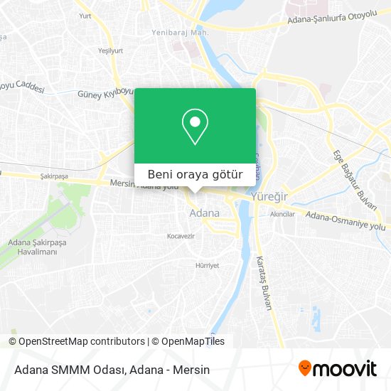 Adana SMMM Odası harita