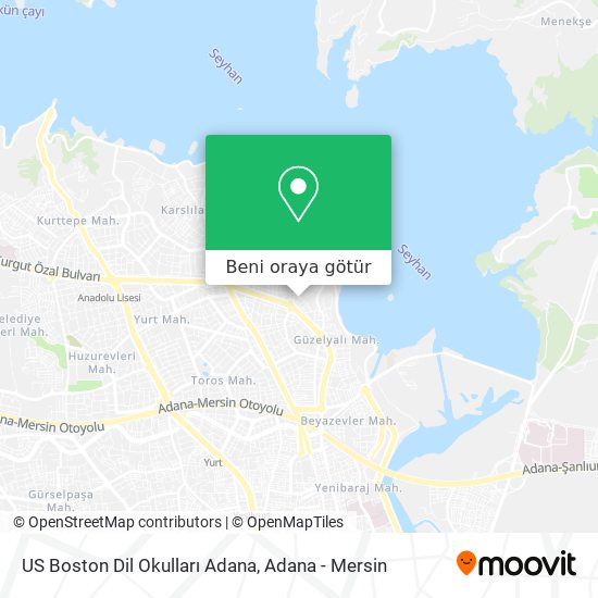 US Boston Dil Okulları Adana harita