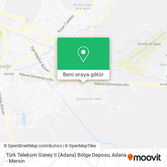 Türk Telekom Güney II (Adana) Bölge Deposu harita