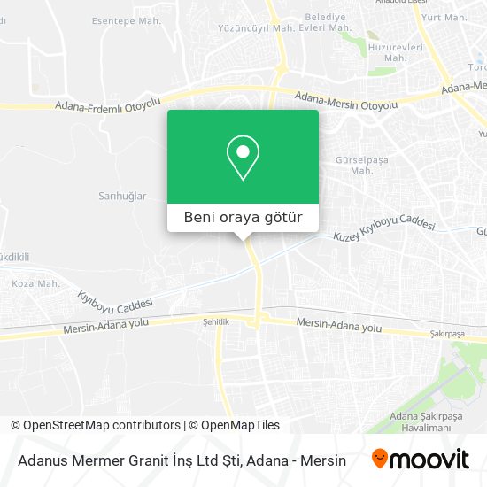 Adanus Mermer Granit İnş Ltd Şti harita