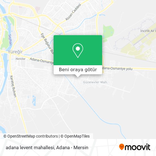 adana levent mahallesi harita