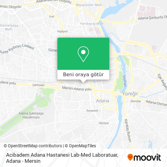Acibadem Adana Hastanesi Lab-Med Laboratuar harita