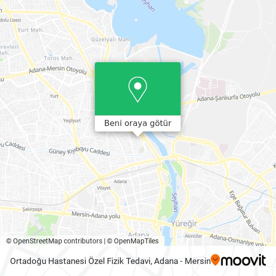 Ortadoğu Hastanesi Özel Fizik Tedavi harita