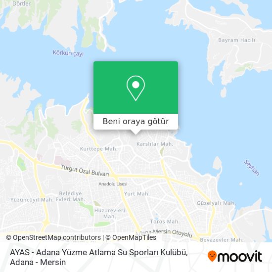 AYAS - Adana Yüzme Atlama Su Sporları Kulübü harita