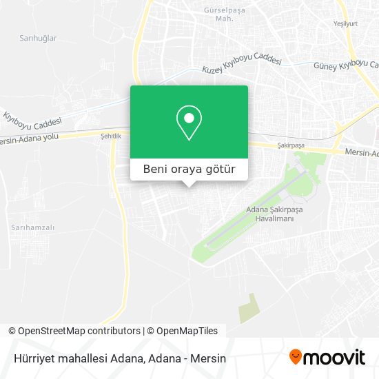 Hürriyet mahallesi Adana harita