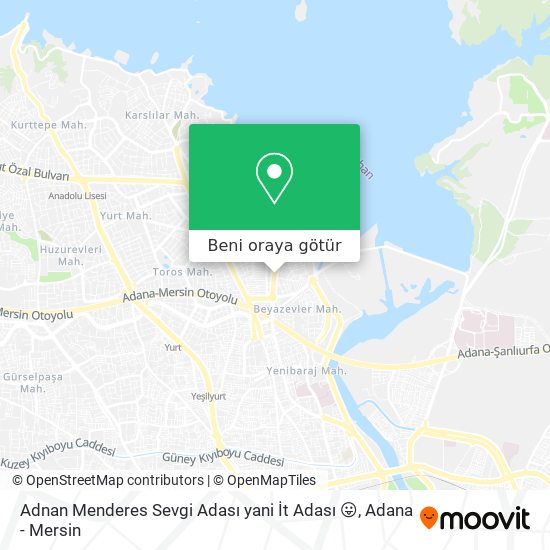 Adnan Menderes Sevgi Adası yani İt Adası 😛 harita