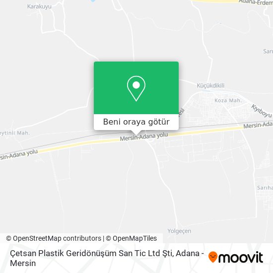 Çetsan Plastik Geridönüşüm San Tic Ltd Şti harita