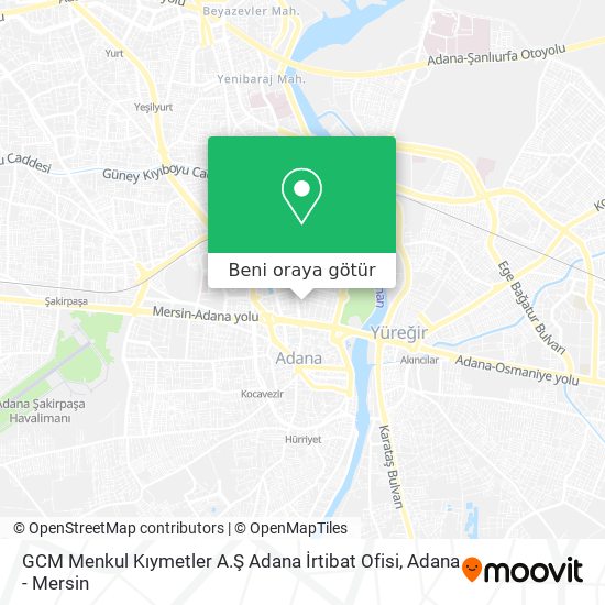 GCM Menkul Kıymetler A.Ş Adana İrtibat Ofisi harita