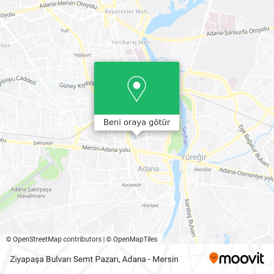 Ziyapaşa Bulvarı Semt Pazarı harita