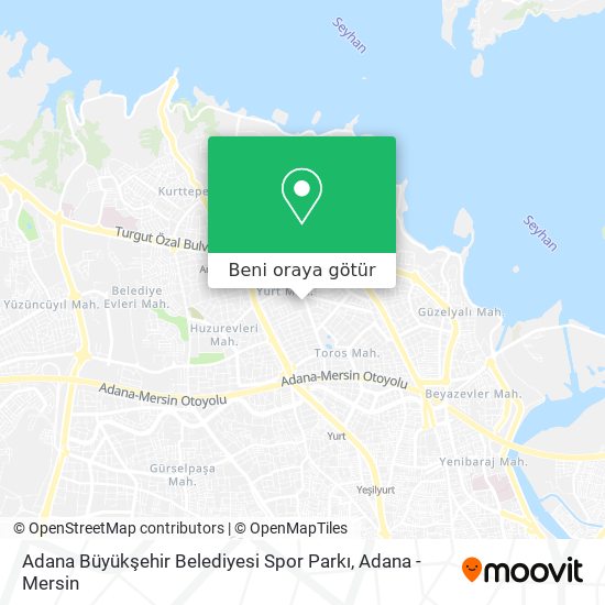 Adana Büyükşehir Belediyesi Spor Parkı harita