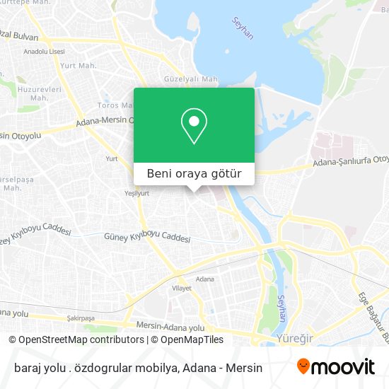 baraj yolu . özdogrular mobilya harita