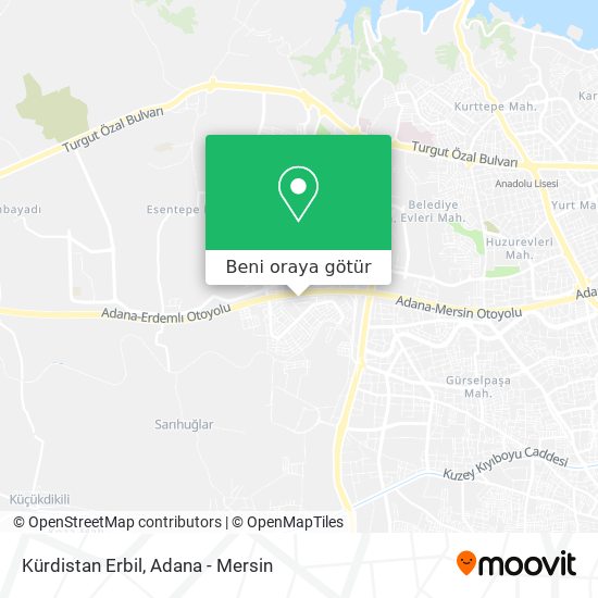 Kürdistan Erbil harita
