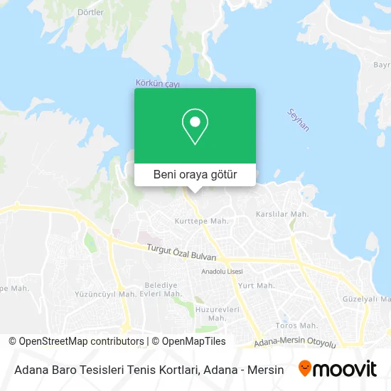 Adana Baro Tesisleri Tenis Kortlari harita