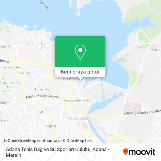 Adana Tenis Dağ ve Su Sporları Kulübü harita