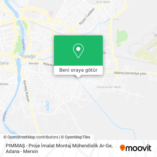PIMMAŞ - Proje İmalat Montaj Mühendislik Ar-Ge harita