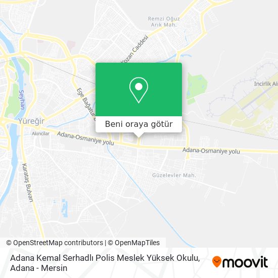 Adana Kemal Serhadlı Polis Meslek Yüksek Okulu harita
