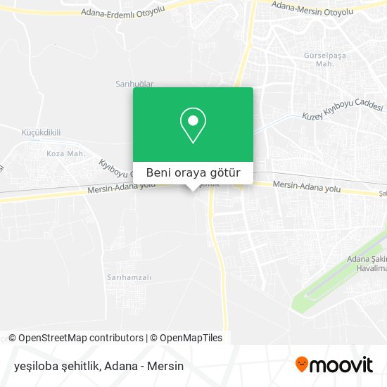 yeşiloba şehitlik harita