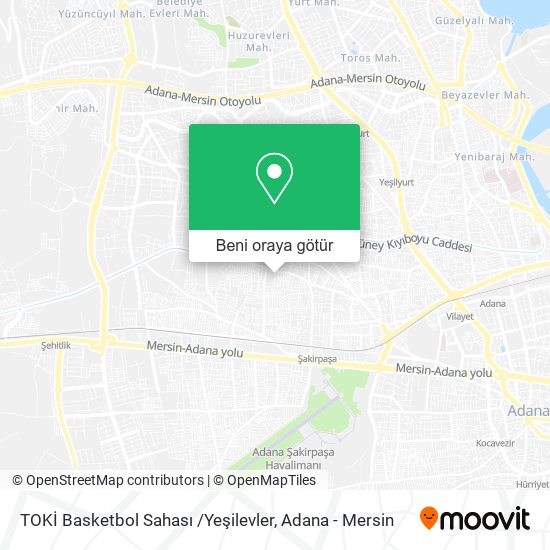 TOKİ Basketbol Sahası /Yeşilevler harita