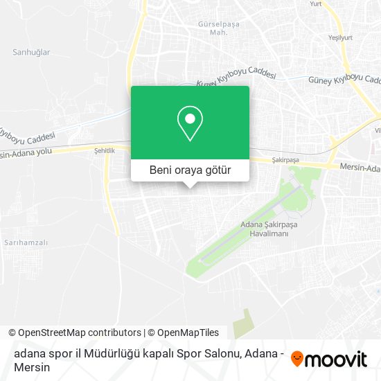 adana spor il Müdürlüğü kapalı Spor Salonu harita