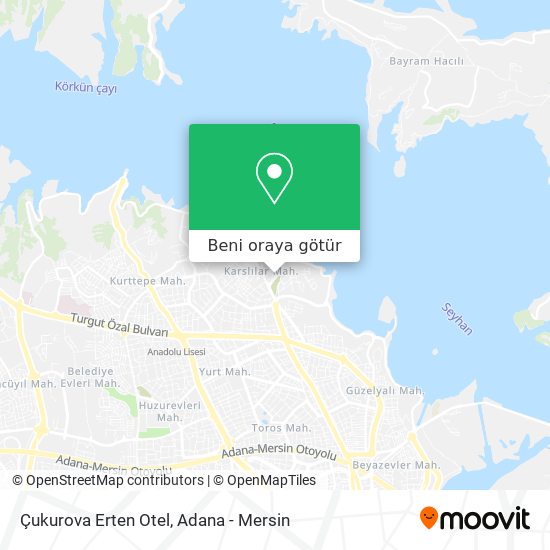 Çukurova Erten Otel harita