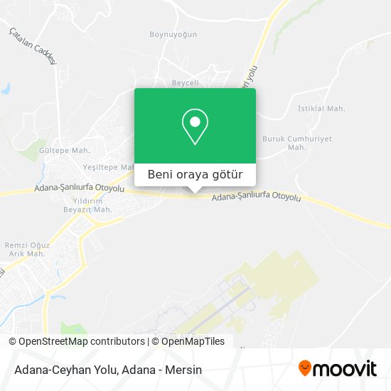 Adana-Ceyhan Yolu harita