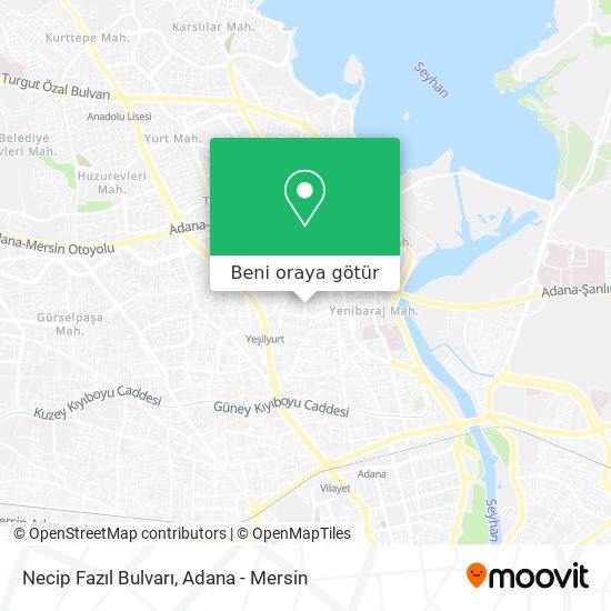 Necip Fazıl Bulvarı harita