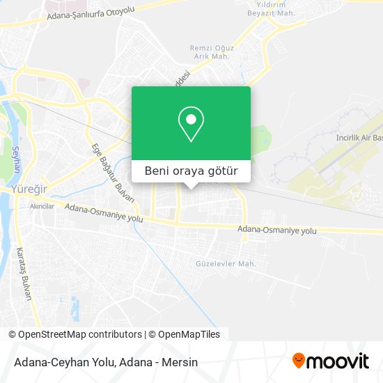Adana-Ceyhan Yolu harita