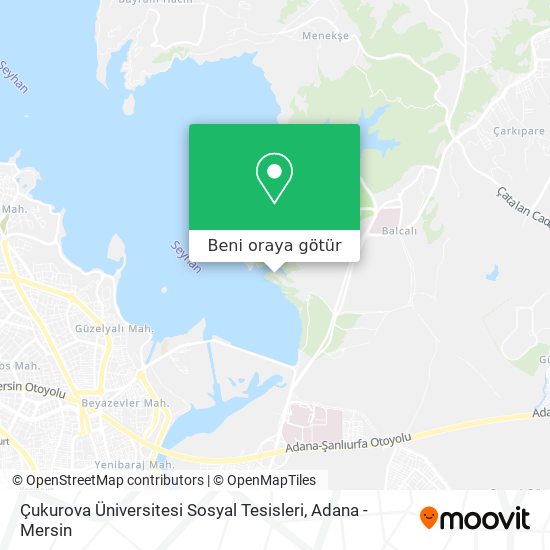 Çukurova Üniversitesi Sosyal Tesisleri harita