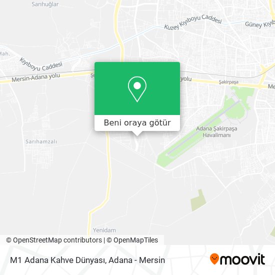 M1 Adana Kahve Dünyası harita