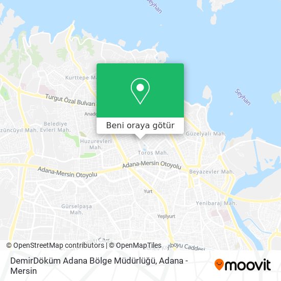 DemirDöküm Adana Bölge Müdürlüğü harita