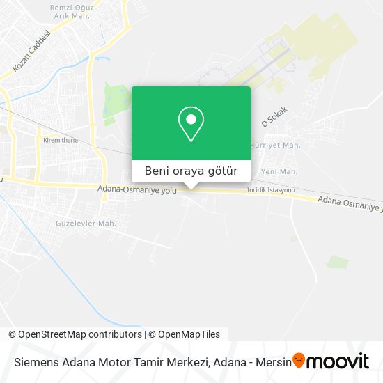 Siemens Adana Motor Tamir Merkezi harita